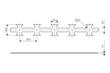 Чертеж колючей ленты Концертина