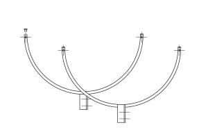 Drawing of the holder for the bolts for Gyurza mounting